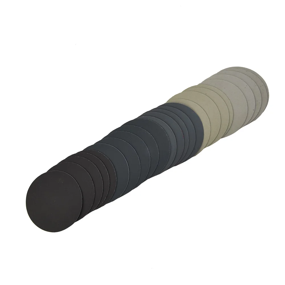 Sanding Disc Variety Pack Total of 25 Pcs in Sizes from 2 to 6 Inch Featuring a Range of Grains from Fine to Coarse
