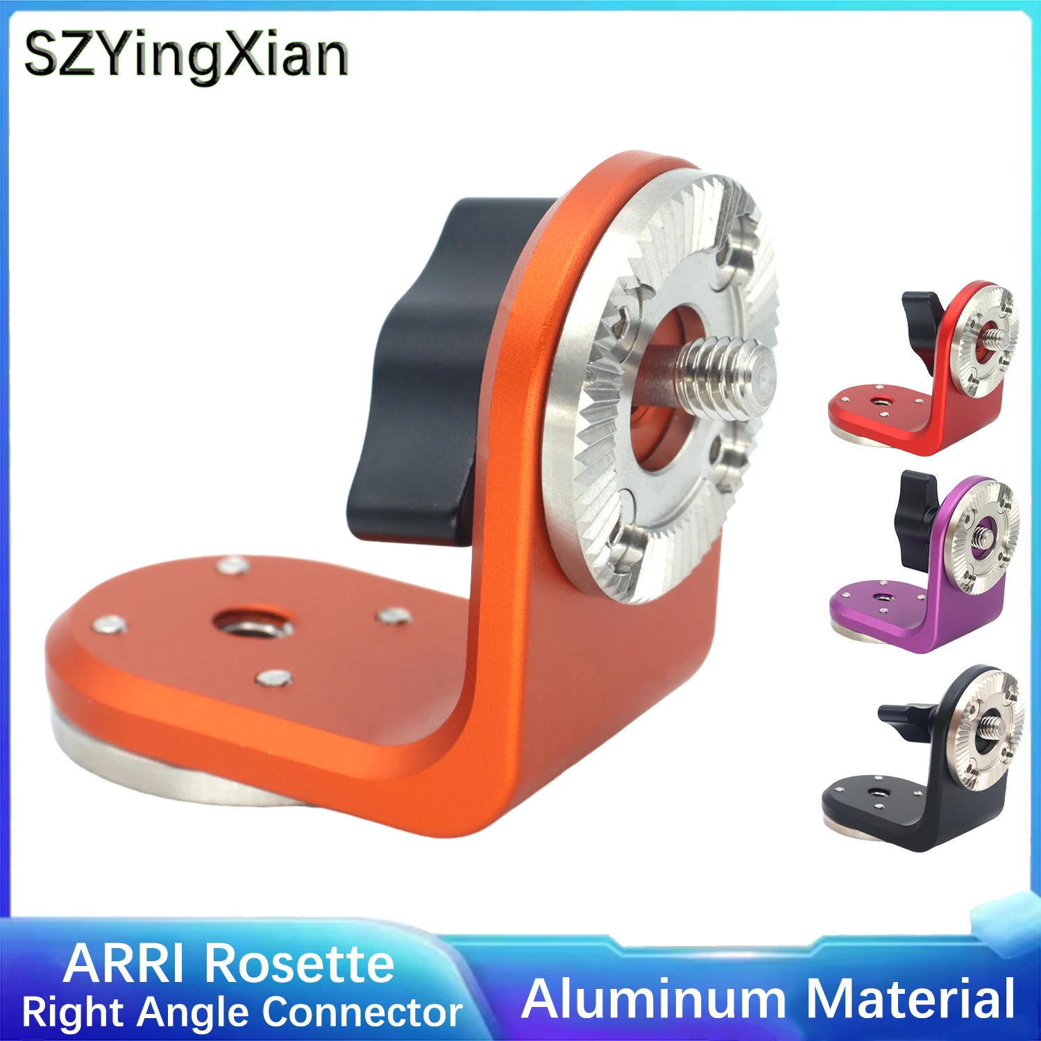 ARRI Standard Rosette L Bracket With Lock Knob M6 Screw M6 Hole Camera Cage 90° Degree Rosette Adapter Photography Rig Accessory