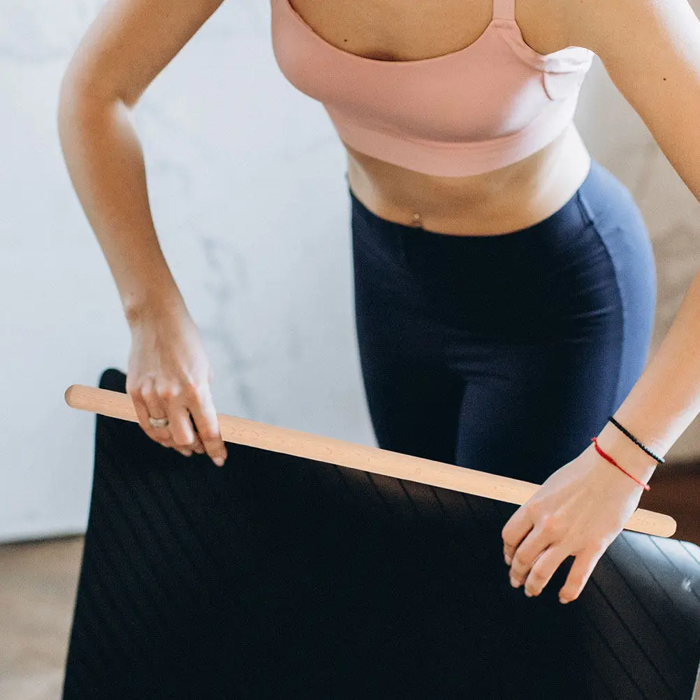 

2 шт. Деревянные палки для йоги, корректор осанки, поддержка спины, тренажер для фитнеса, пилатеса, балансировочные упражнения