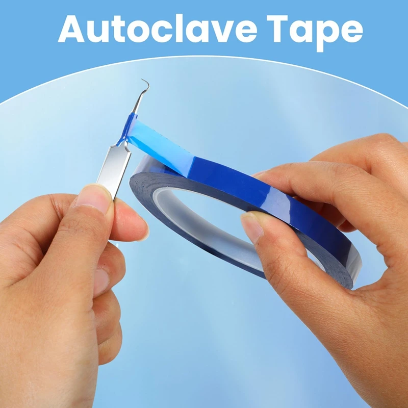 10 Rolls Autoclave Tape 216Ft Colorful Instruments Identification Tape 10 Colors Instruments Tapes 0.315 Inch Width
