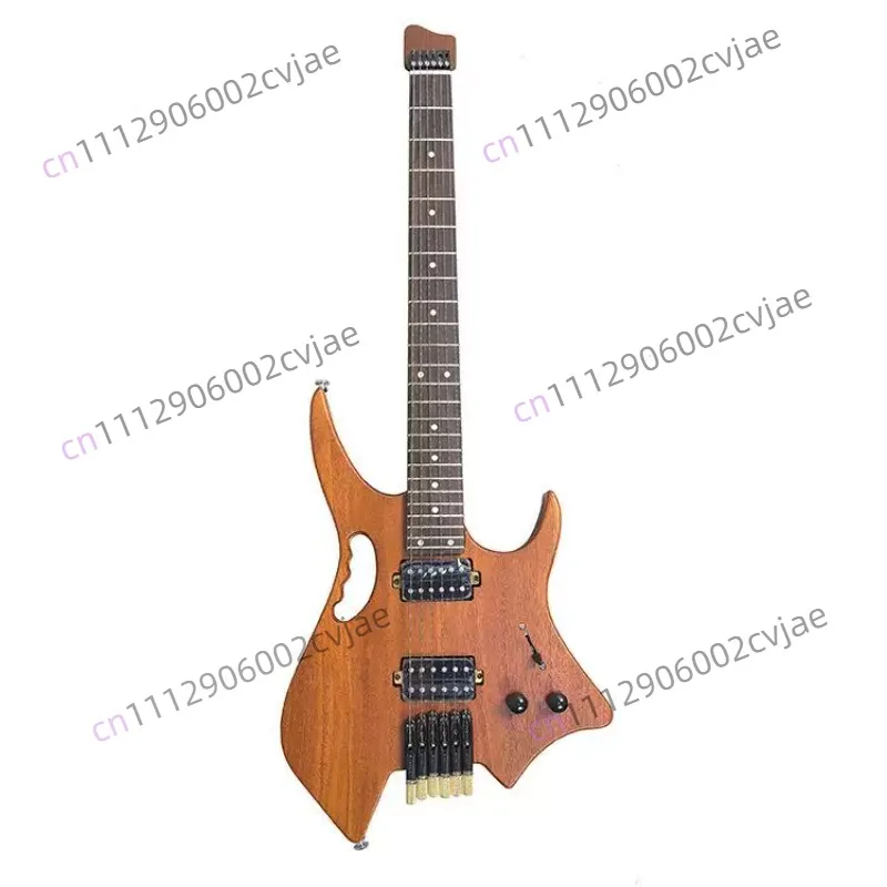 Headless electric guitar mahogany travel rock entry piano high-end solid wood electric guitar