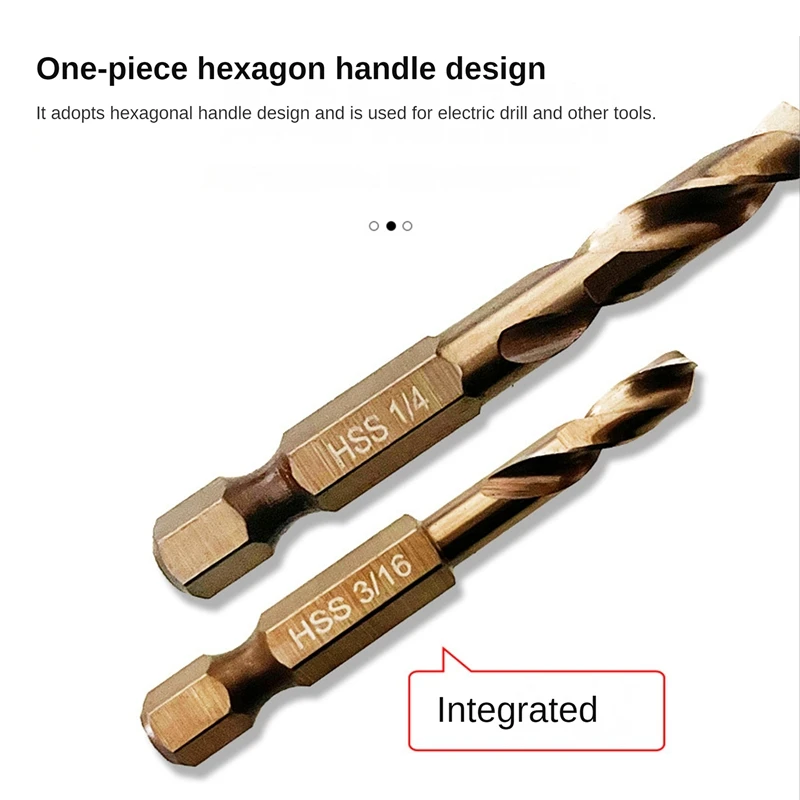 طقم مثقاب قصير قصير الكوبالت ، فولاذ مقاوم للصدأ ، معادن صلبة لخراطيش سريعة ، محركات التصادم ، M35 ، 6 148