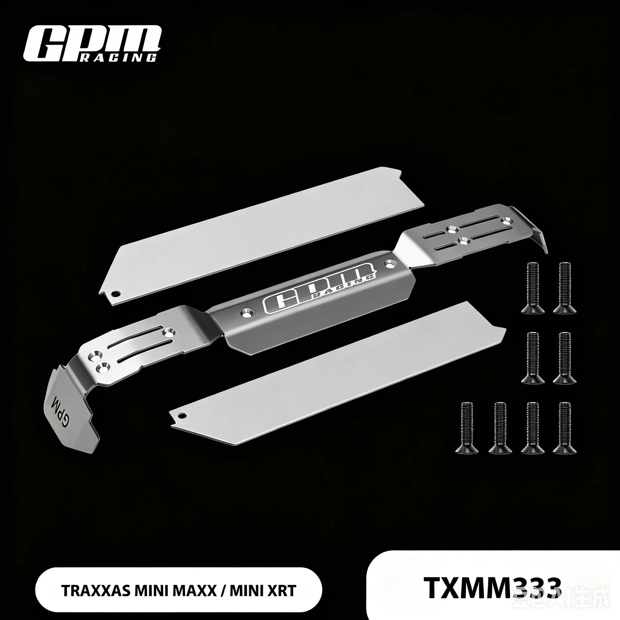 GPM SST Chassis Skid Kit Integrated molding thick 2mm TRAXXAS Mini Maxx Mini XRT 108076-1
