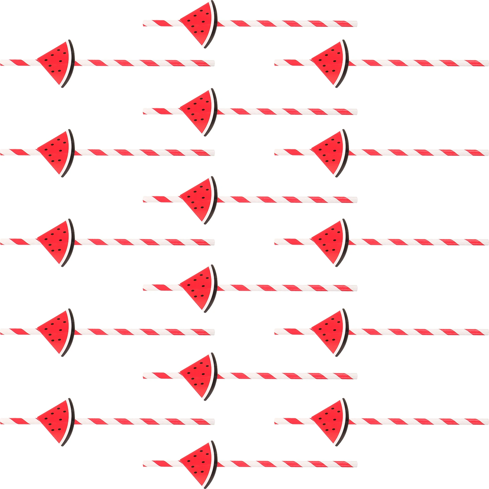 

30Pcs Watermelon Pattern DIY Straws Party Supplies No Tool Required Adjustable Patterns for Any Occasion Drinking Straws