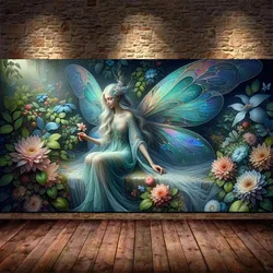 Fantasy Landscape Flowers Butterfly Fairy 5D Diamond Painting Kits Large Size Full Diamond Mosaic Embroidery Cross Stitch Kits