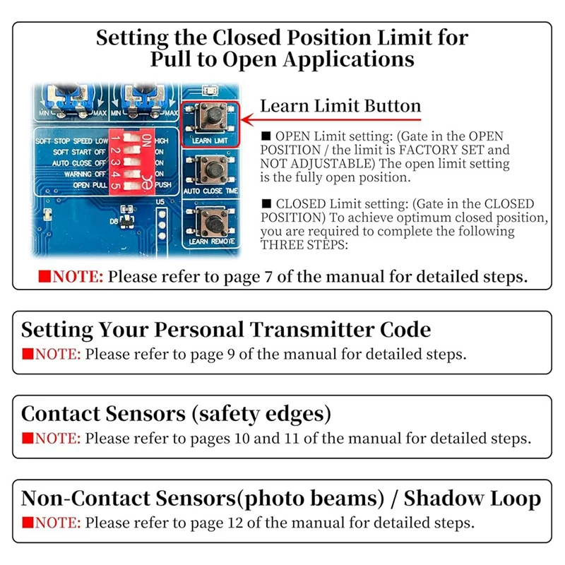 R4211 Control Board Replacement For Swing Door Openers FM500/FM502, MM560/MM562, Single/Dual Replacement Control Board