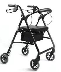 Walking aids 4 Wheels Walker Rollator with Shopping Cart for Elderly Person