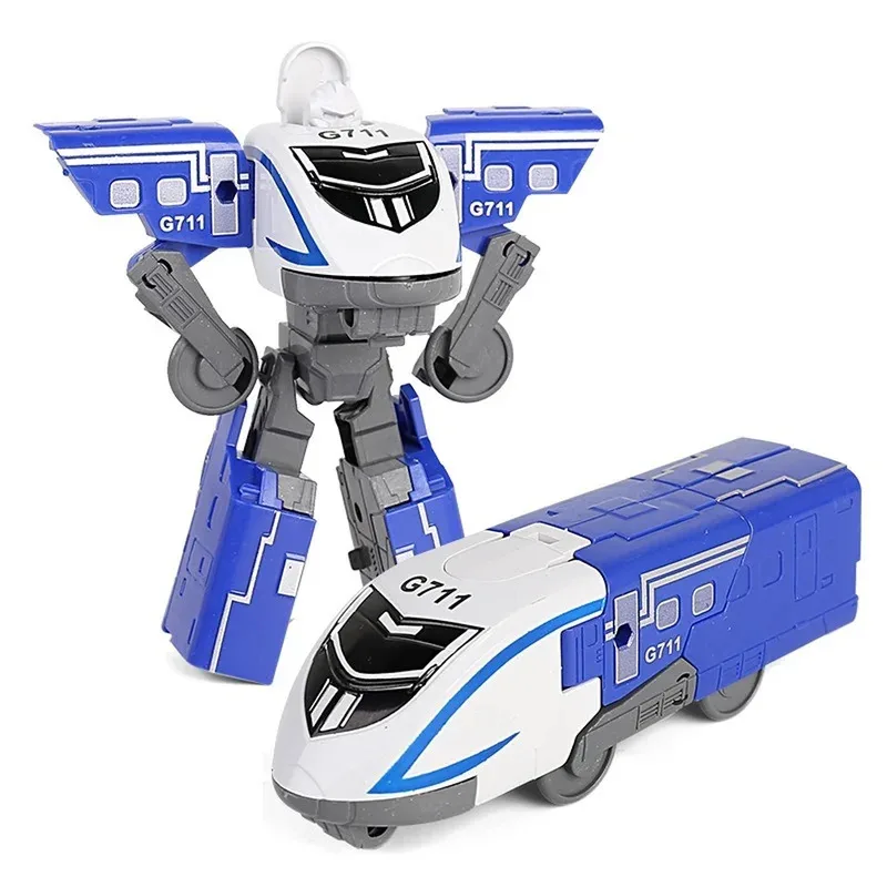 アニメ映画変換スリーインワンカーフィットロボットトレインアクションフィギュアロボットモデル子供のおもちゃ男の子