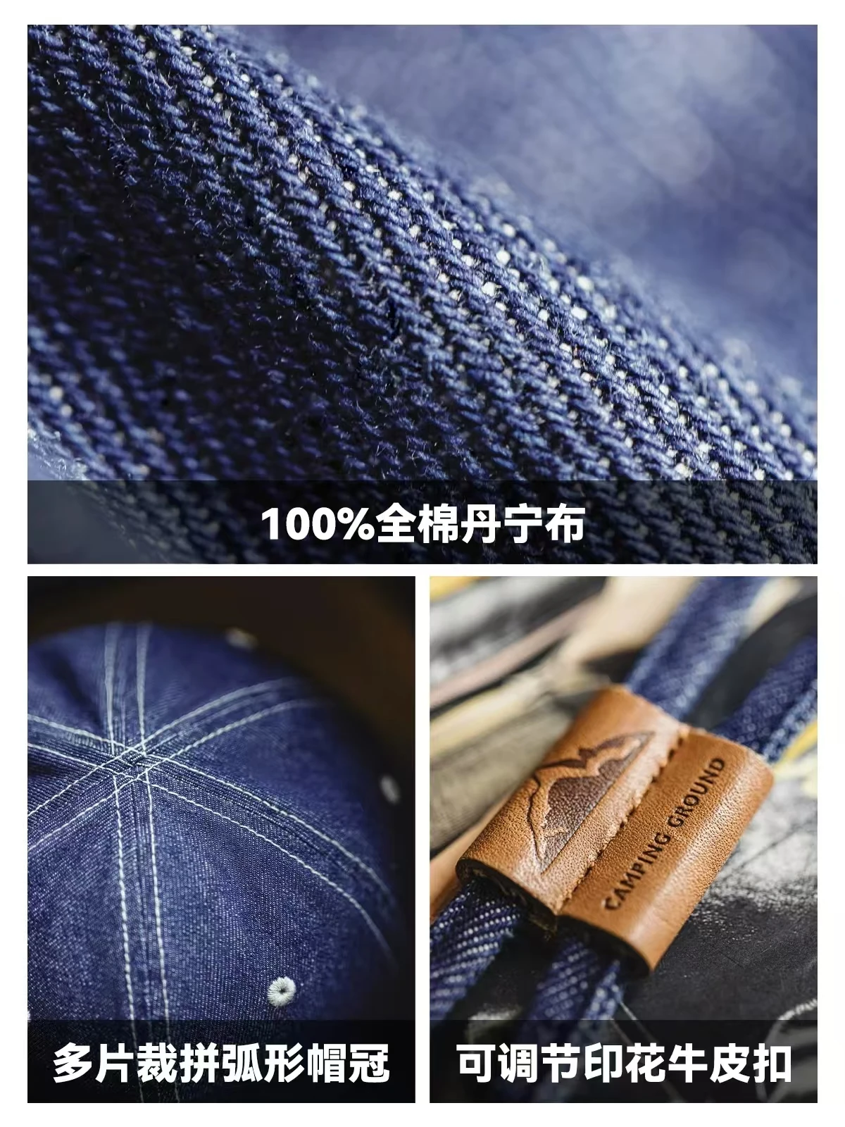 New Vintage Denim Blue Bucket Hat Wide Brim Round Top Sun Hat for Breathable Unisex Fisherman Hat Casual Outdoor Denim Cap