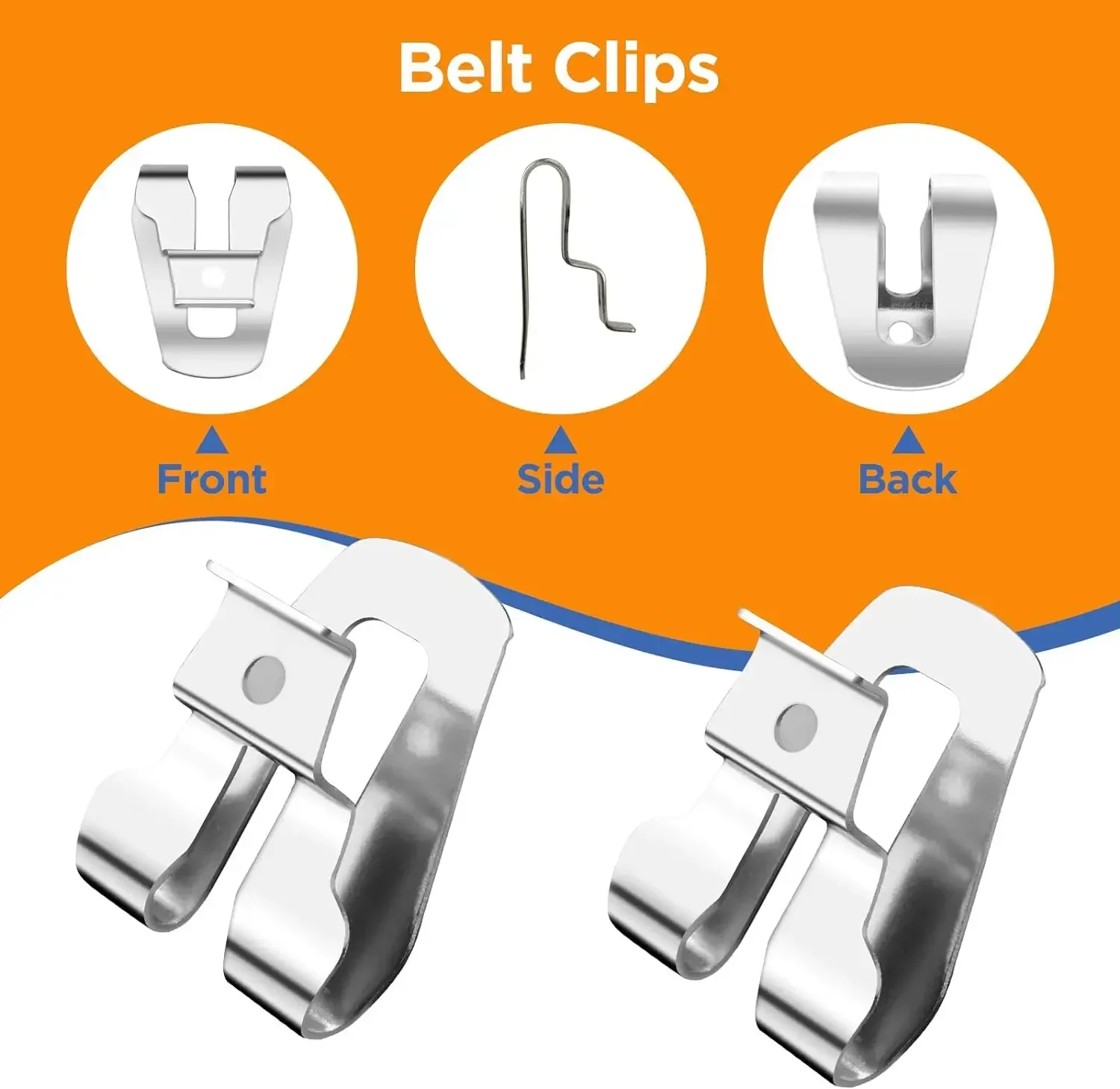 5Pcs Belt Clip for Ryobi Drill Clip for Ridgid Tool Belt Part with Screws Stainless Steel Driver Hook for Ryobi 18v Tools