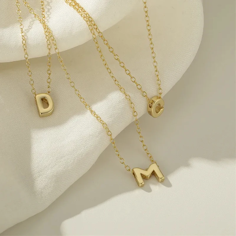 CANNER A-Z 26 lettere collana collana in argento Sterling 925 per donna 2022 oro 18 carati catena di gioielli collana girocollo Collares regali
