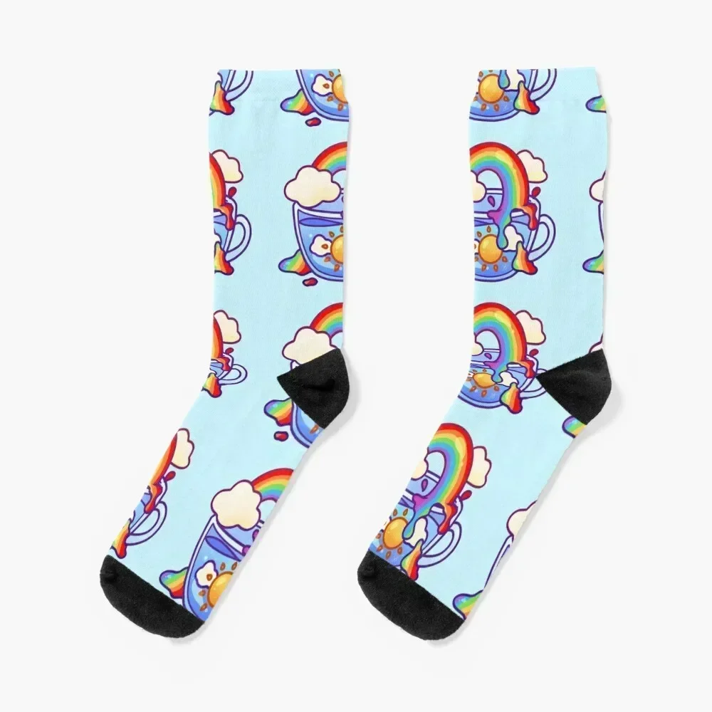 

Rainbow Sky Teacup Socks gift luxe new in's Stockings Men's Socks Luxury Women's