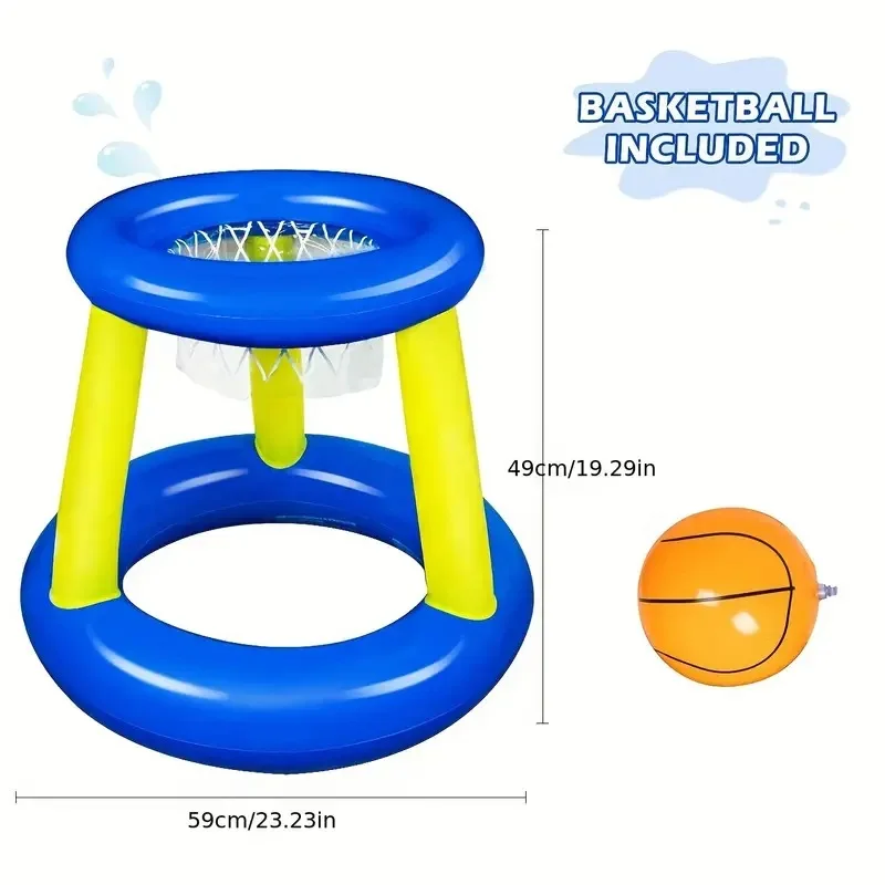 Set di canestro da basket gonfiabile in PVC per bambini gioco interattivo genitore-figlio all'aperto lancio del cerchio intrattenimento giocattoli estivi per giochi d'acqua