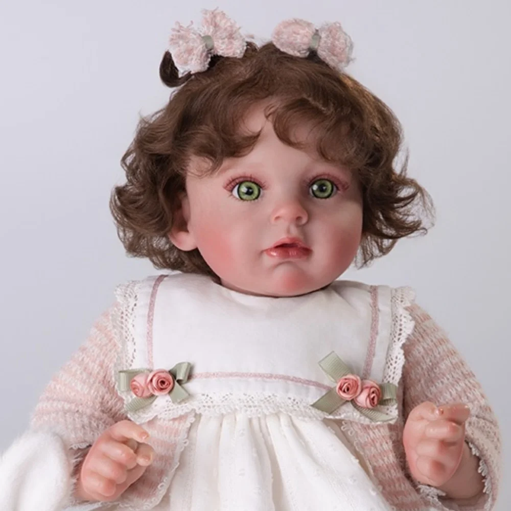 

Cloveray 24 inch Original Realistic Reborn Baby Doll Soothe High-quality Vinyl Doll With Rabbit doll Baby Companion Toy Kid Gift