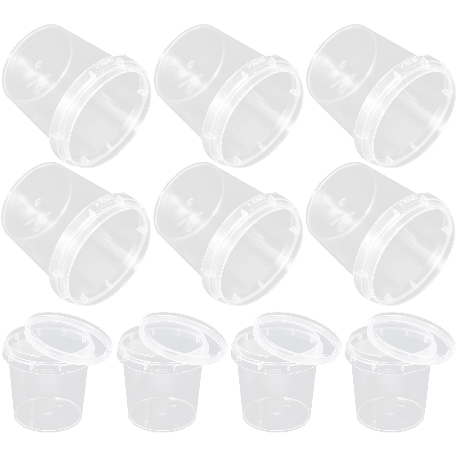 

18pcs Small Plastic Storage Buckets Clear Container Case For Kids Clay Beads Mud Sequins Crafts Supplies Organizing Tidy