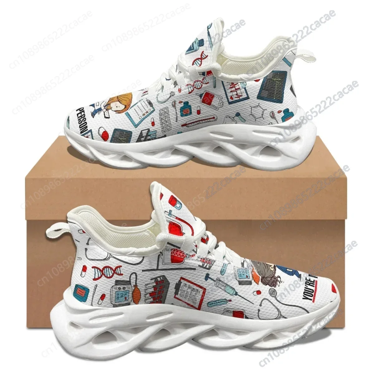 Doctor Nurse Sneakers Anti-Slip Running Shoes Medical Surgical Sneakers Hospital Work Breathable Walking Tennis Custom Shoes