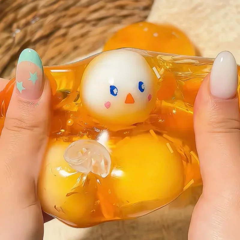 Knackige Wachs-Schäl-Bälle, Squishy-Stressbälle, Schneeball-Knack-Squishy-Tier, Weiches Gel-Fidget-Spielzeug mit Knacktextur für Erwachsene – Detail 2