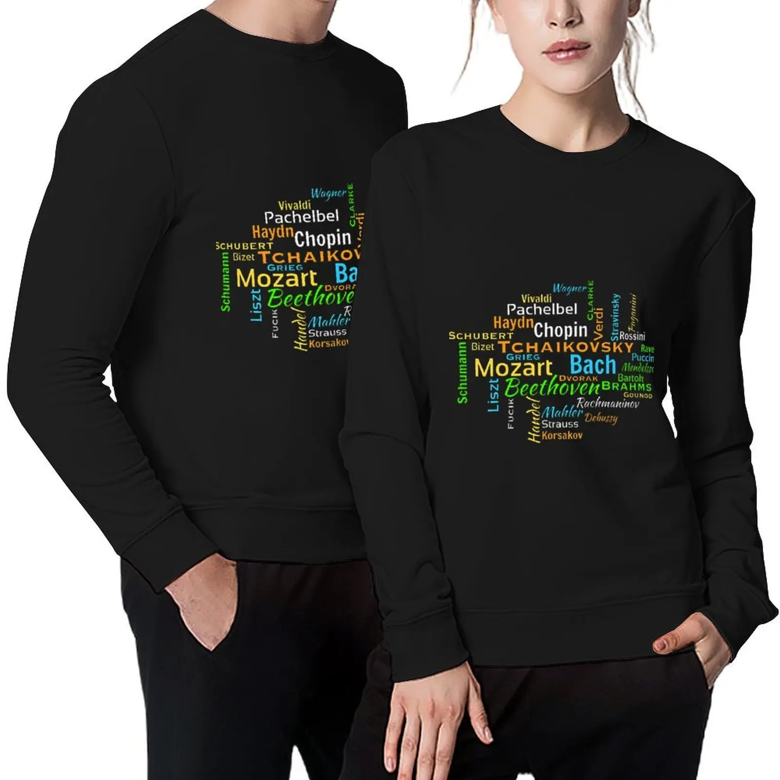 

Classical Composers Word Cloud Music Lovers Pullover blouse clothes for men men clothing sweatshirt men