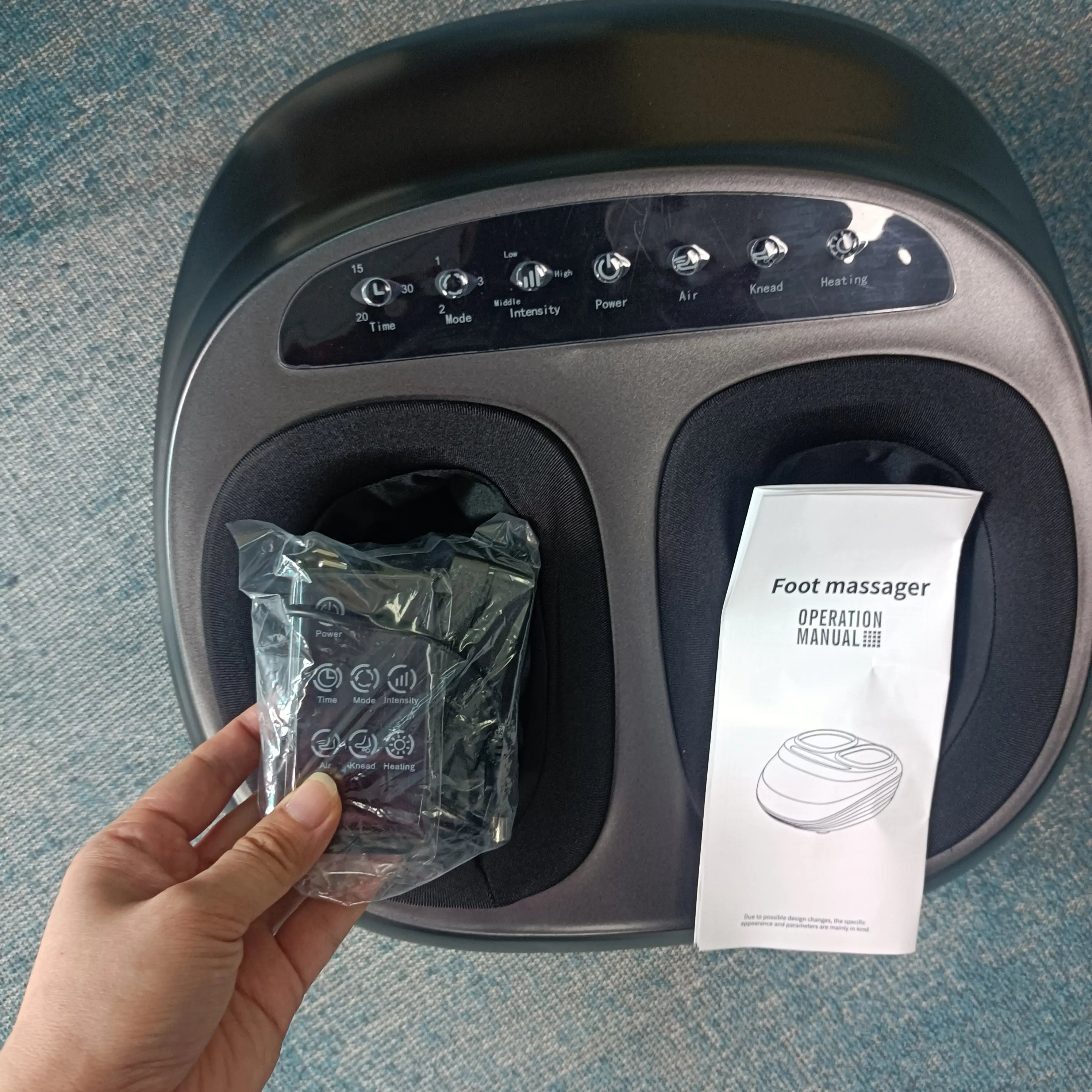 

Электрический многофункциональный аппарат для массажа ног икр с пультом дистанционного управления, 3-интенсивный массажер для ног, расслабляющий массажер