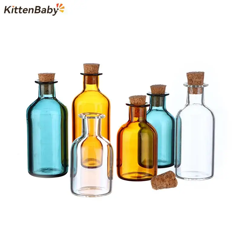 1PC Multi-style 1/12 Dollhouse Miniature Glass Candy Jar Simulation Candy Bottle Model Toy For Dollhouse Decoration