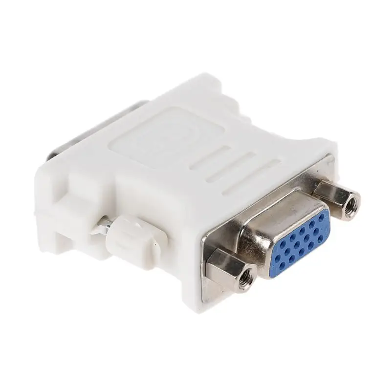 DVI-D Male To VGA Female Socket Adapter Converter VGA To DVI White Durable Practical Socket Adapter Converter Accessory