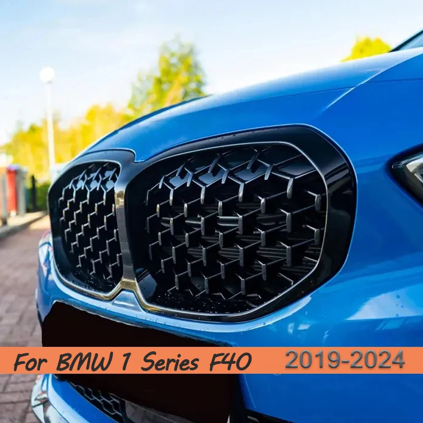 

Double Slat/Diamond Style Grille Front Kidney Grills Grille For BMW 1 Series F40 118i 120i 128ti 130i M135i xDrive 2019-2024