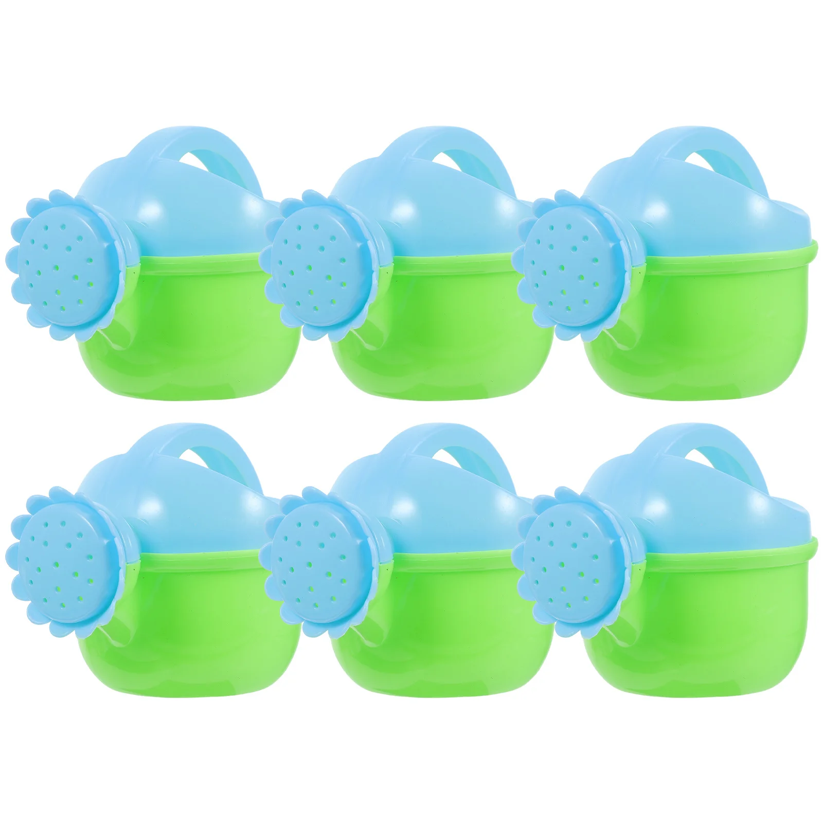 6개입 어린이 목욕 꽃 모양 플라스틱 물뿌리개 아기 샤워 욕조 놀이 스프링클러 물놀이 시간 어린이 교육용