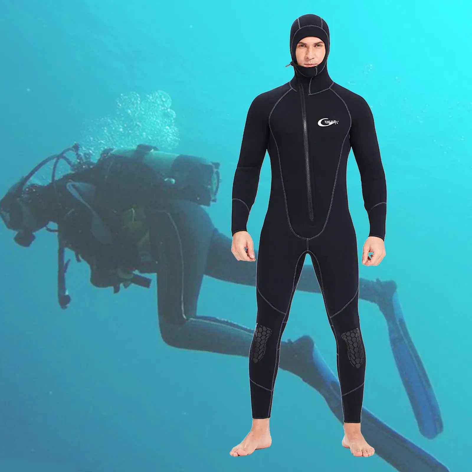 7mm Neoprene Swetsuits Keep Warm UV Protect Thickened Diving Full Wetsuit for Surfing