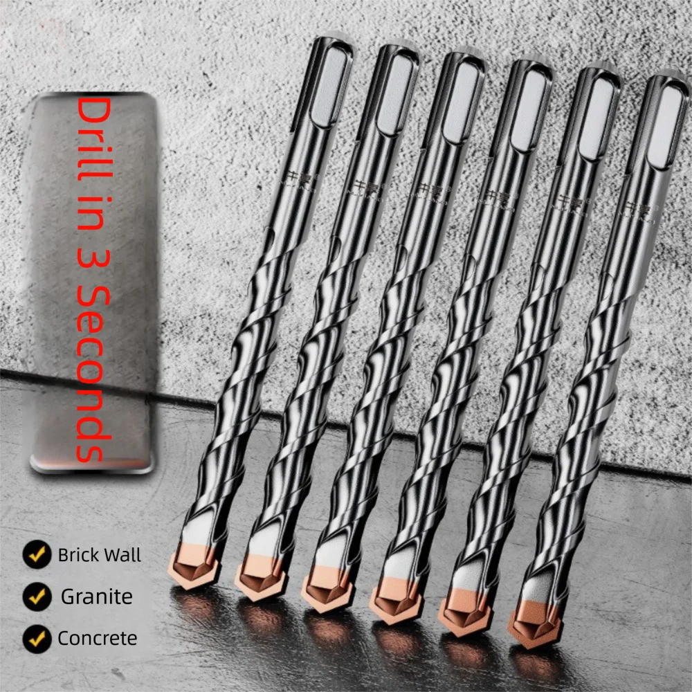 

Multifunctional 6/8/10/12mm Electric Hammer Drill Bit Alloy Impact Drills Drill Bit 150mm SDS Plus Drill Bits Concrete