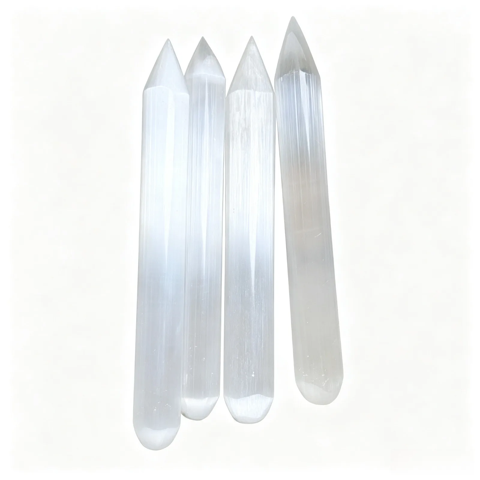 Natural Selenite Wand Crystal Point Stick, Mineral Specimen Tabletop Home Decor
