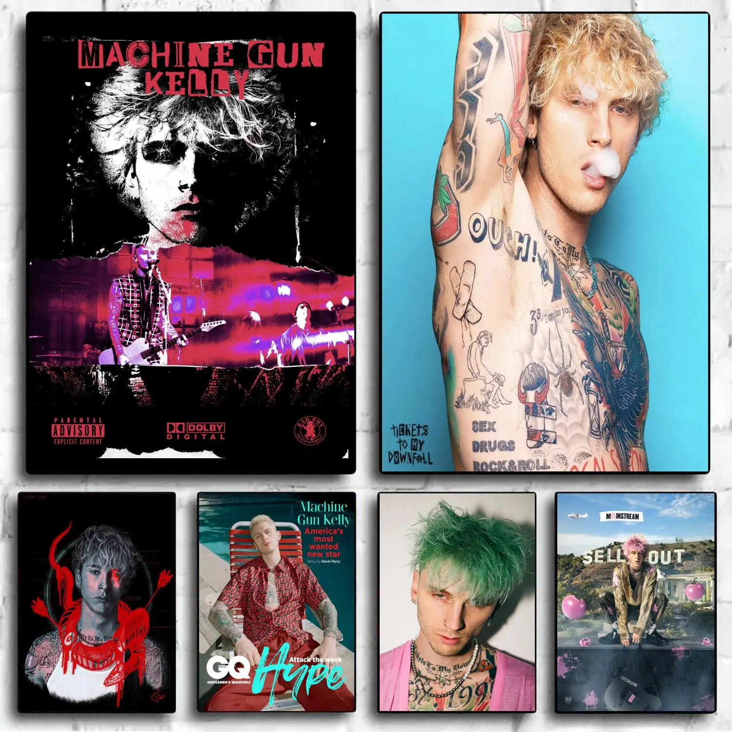 

mgk Decoration Art Poster Wall Art Personalized Gift Modern Family bedroom Decor Canvas Posters