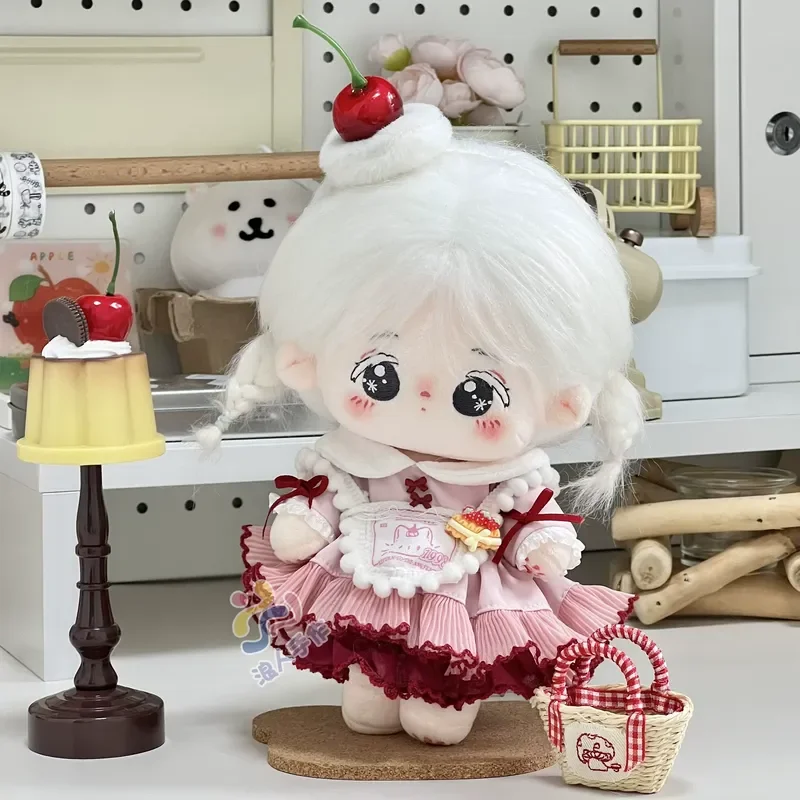 10cm 20cm Cotton Doll Clothes Cherry Cake Pie Series Dress Set Cute Red Cherry Headpiece Suitable For Various Doll Body Types view 3