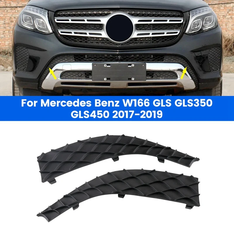 Car L&R Front Bumper Cover Grille For Mercedes Benz W166 GLS GLS350 GLS450 2017-2019 1668858822/1668858922