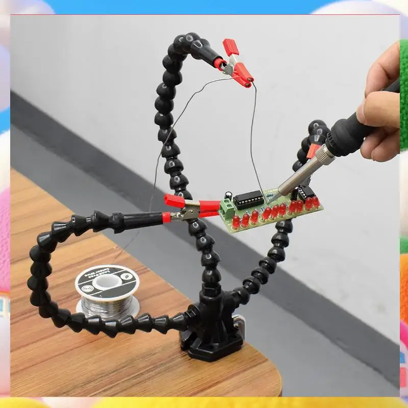 

Desk Clamp Soldering Third Hand Tool Flexible Arms Soldering Station Holder For Electronic Repair Soldering-ABUA