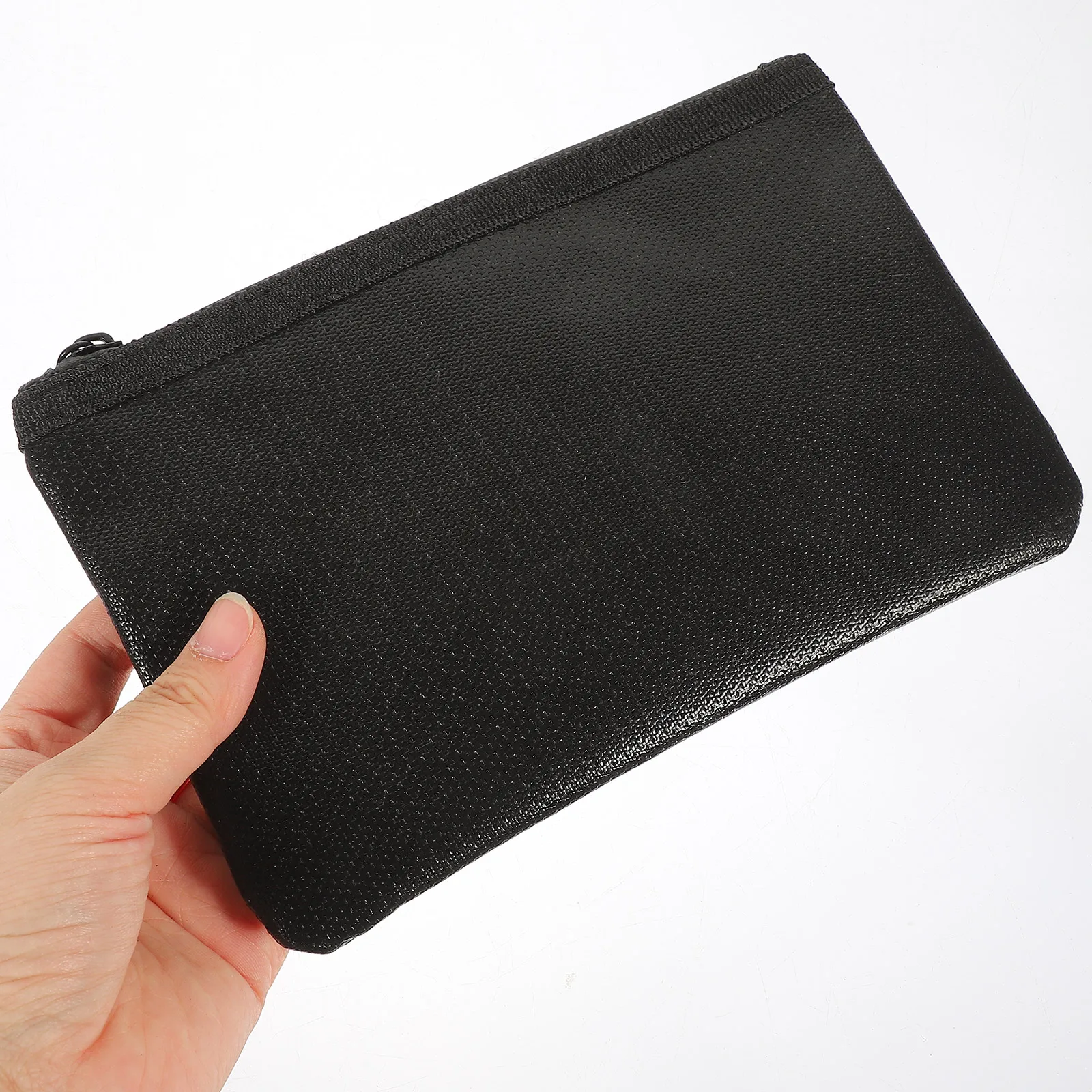 

2pcs Fireproof File Bag Documents Safe Pouch Zipper Legal Glass Fiber Silicone Cloth Water Resistant Portable ganizer