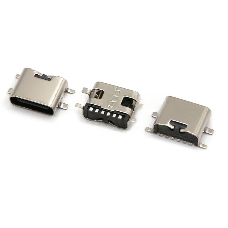 10PCS TYPE-C 6P 6Pin Simple Type SMD Female Socket USB3.1 Connector