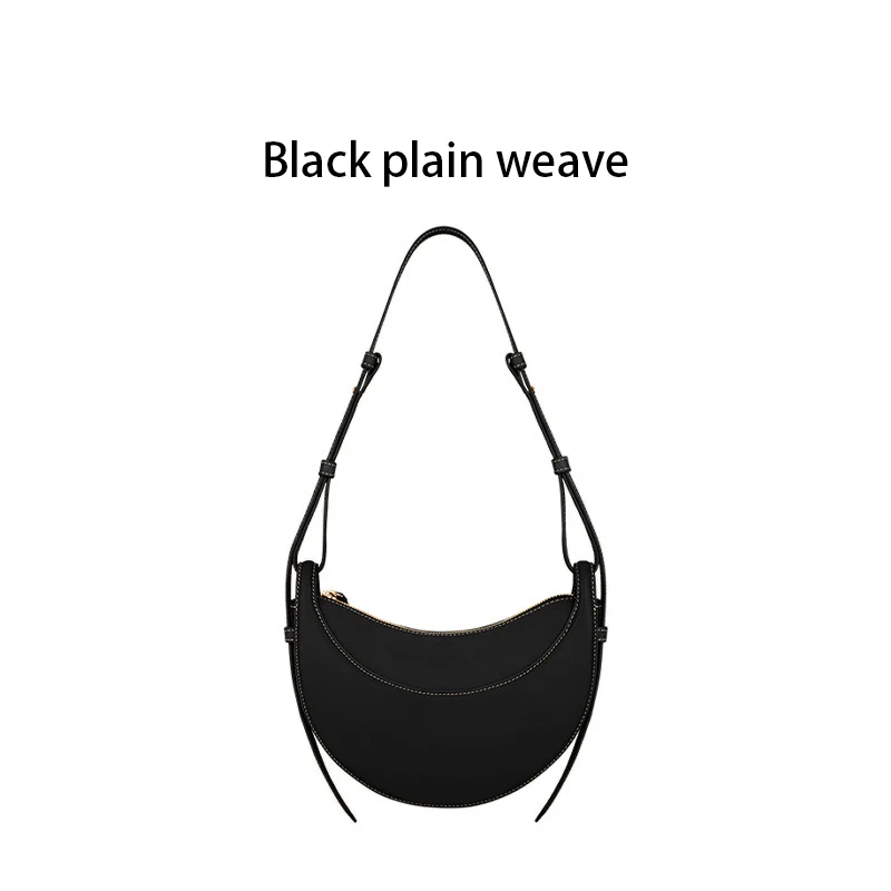 Franse Niche Design Schoudertas met enkel schouderband Halvemaanvormige tas Y2k Dames Echt Lederen Halvemaanvormige tas