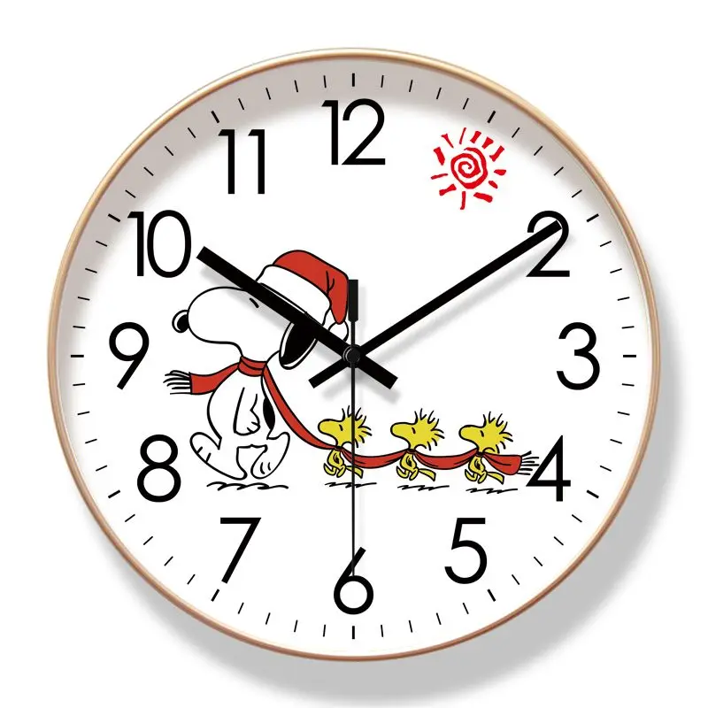 

Kawaii Snoopy cartoon living room children's room wall clock home creative clock wall watch silent sweep second quartz clock