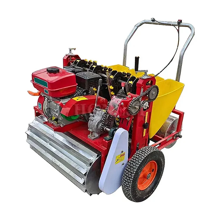 Full automatic oline agricultural garlic seeder machine/petrol engine garlic seeder planting machine