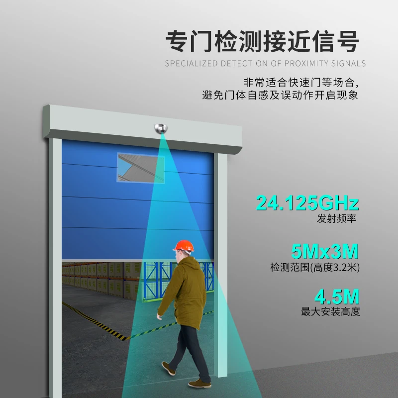 Unidirectional Inductor Microwave Sensor Commercial Automatic Door Induction Probe