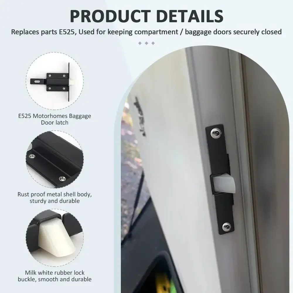 4pcs RV Baggage Door Latch Compartment Trigger Latch Recess Mount fit for Fleetwood, Monaco and Winnebago Style RV Motorhome 3 I