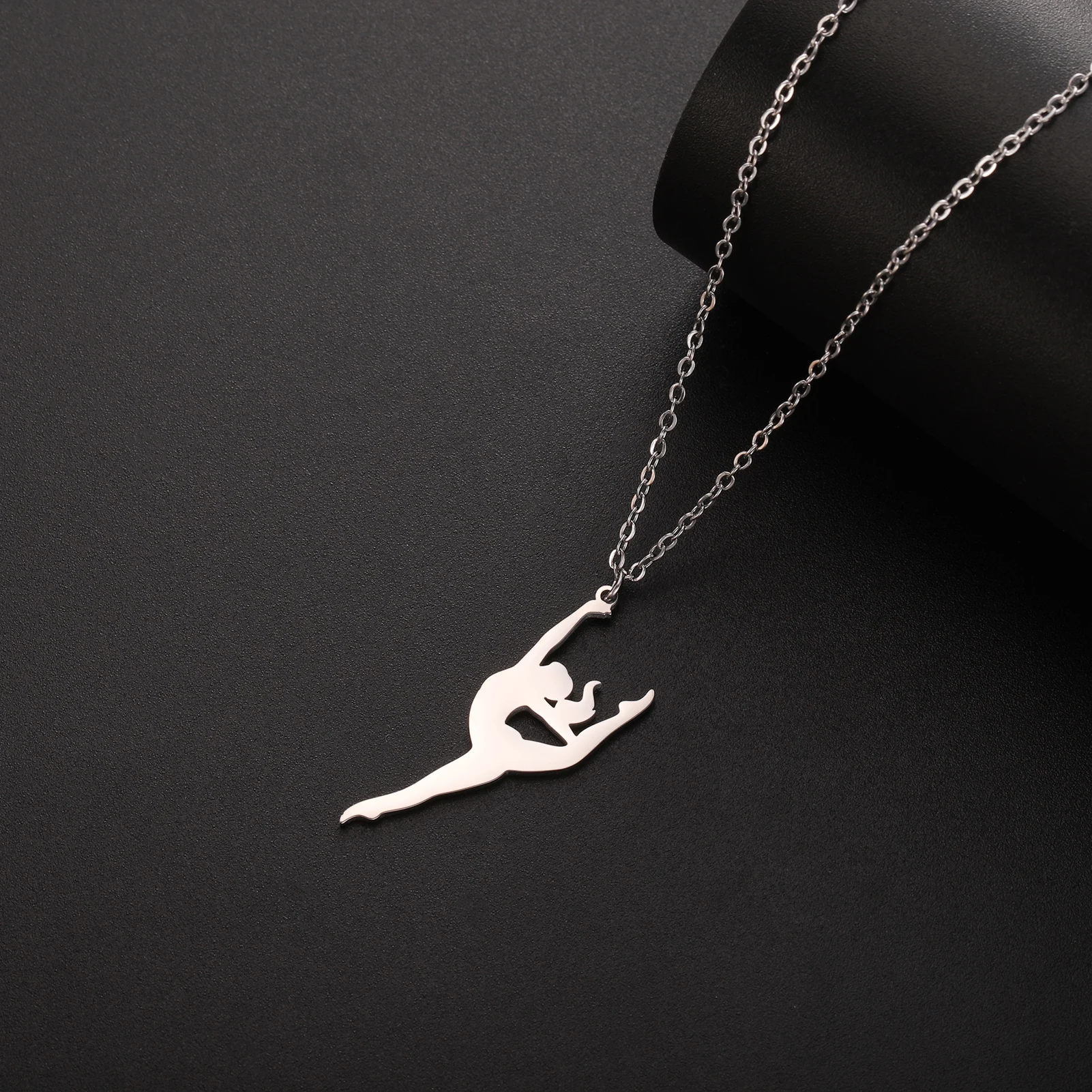 COOLTIME Halskette mit Anhänger für rhythmische Gymnastik, Edelstahl, Trend-Turnerin, Sport-Tänzerin-Halskette, Schmuck, Geschenk für Frauen – Detail 25
