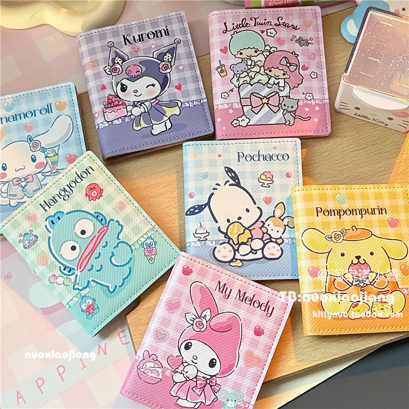 Kawaii Kuromi Melody Cinnamoroll Pu Card Holder Multi-Purpose Student Card Case Anime Hangyodon Portable Bank Card Sleeve Gift