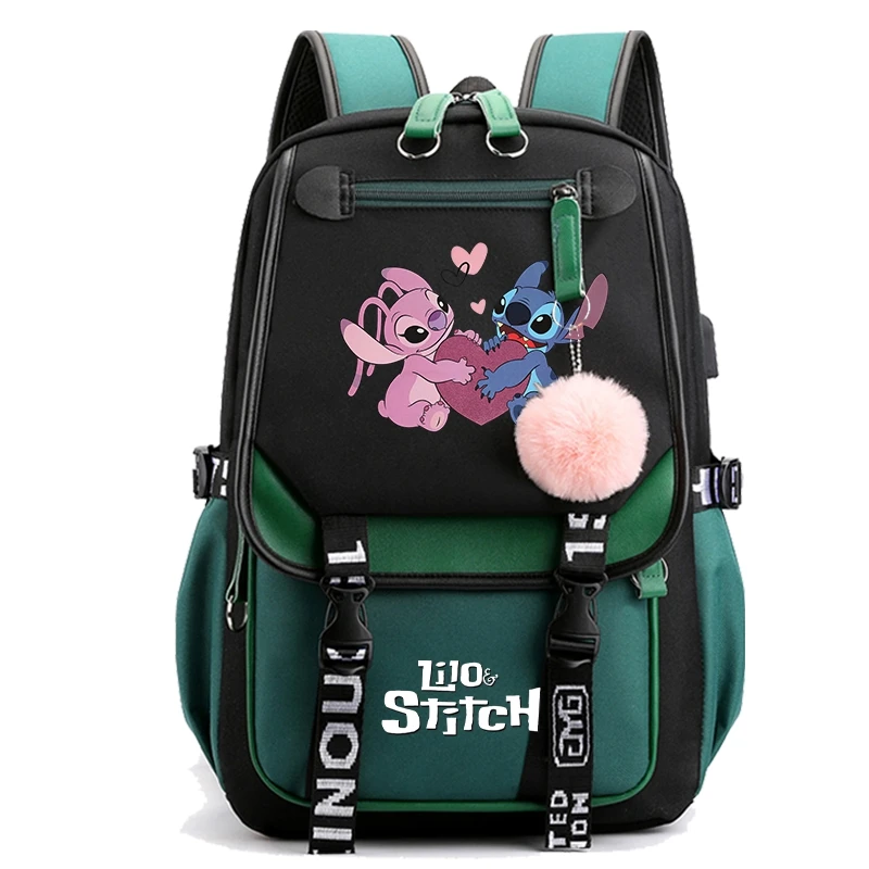 Disney Lilo Stitch Backpack for Women Canvas Laptop Bag Back To Schoolbag for Girl Boy School Bag Teenager Bookbag Rucksack