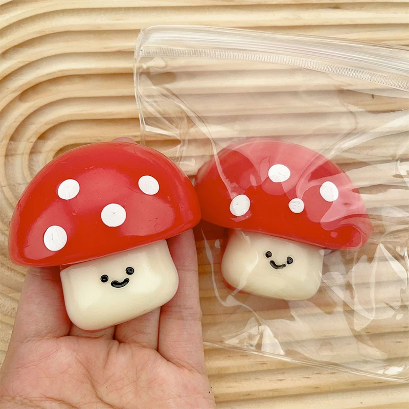 Cute Mushroom Squeeze Toy Mochi Toy Soft Stress Relief Toys Cute Mushroom Squishy Toy Stress Release Hand Relax Gifts