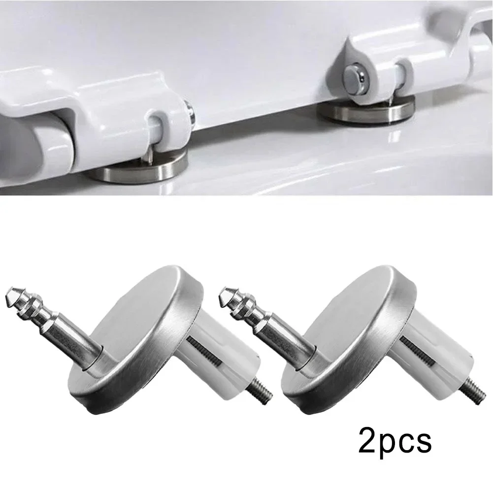 변기 뚜껑 힌지 범용 스테인리스 스틸 나사 변기 액세서리, 고정 볼트, 45mm, 55mm, 60mm, 실버 욕실 부품, 2 개