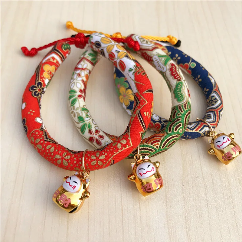 Japanese style pet collars Cat and dog necklaces necklaces necktie small and medium adjustable pet supplies