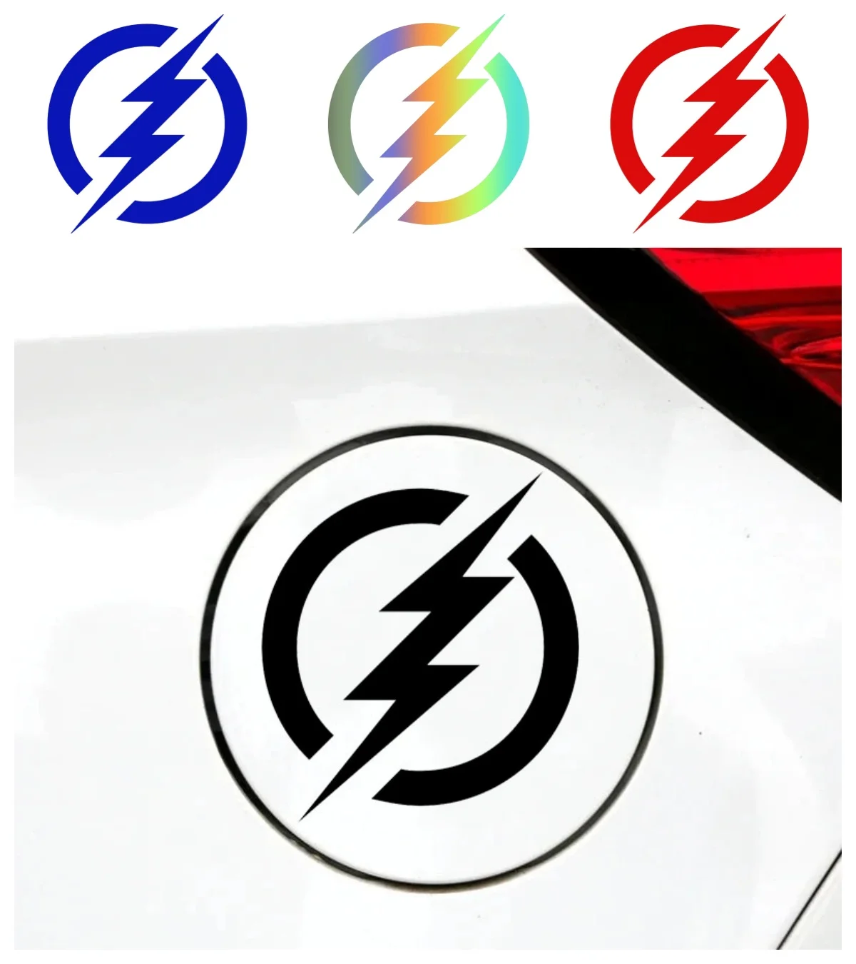 

Creative Rechargeable Battery Electric Logo Lightning Symbol Car Sticker Use Motorcycle Refrigerator Vinyl Decal Decoration