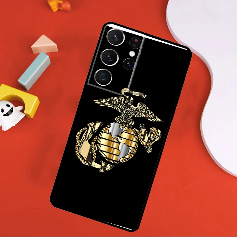 USMC Marine Corps Case For Samsung Galaxy S23 S22 Ultra S8 S9 S10 Plus Note 10 20 Ultra S20 S21 FE Phone Cover