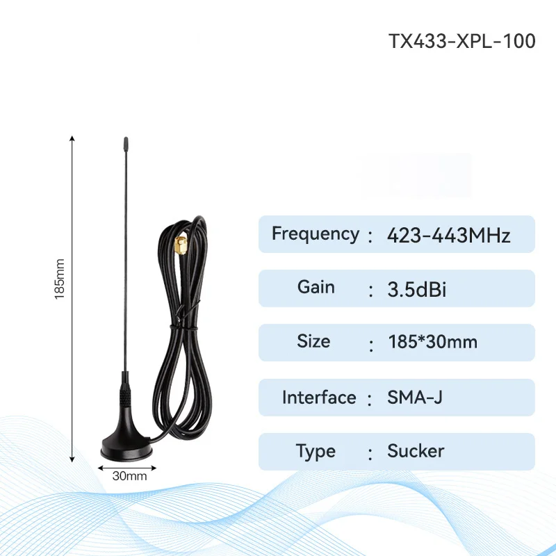 433MHz Antenna EBYTE SMA-J High Gain 5dbi Magnetic Base 3m Feeder External Cable Sucker Omnidirectional Antenna